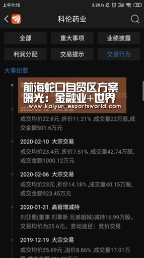 前海蛇口自贸区方案曝光:金融业+世界贸易基地+国际性枢纽港【开云篮球】(图2) 开云赛事